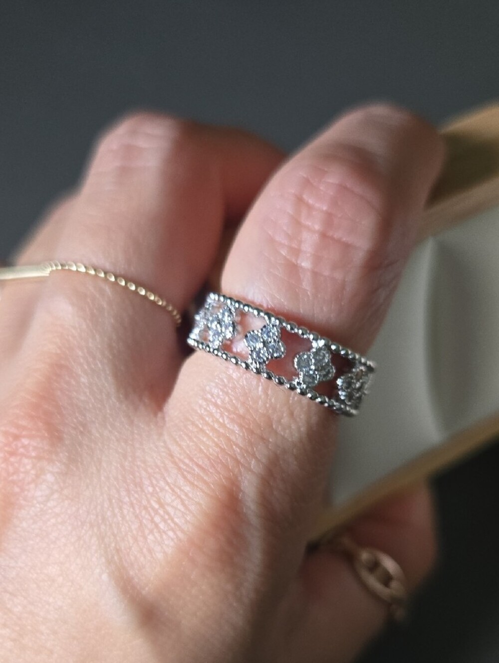 White Gold over 925 Sterling Silver
